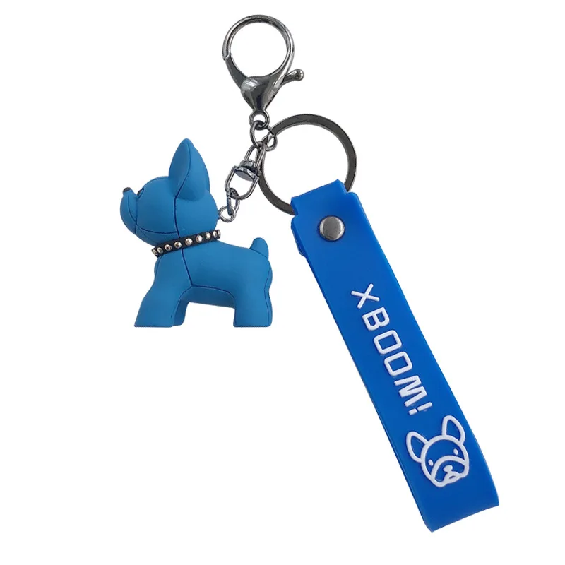 Cute Bulldog Key Chain 6 Colors Resin Creative Car Ring Women Bag Pendant Bt21 Keychain with Free Silicone Hand Strap | Игрушки и хобби