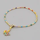Женский Радужный Браслет Go2boho, разноцветный браслет в богемном стиле, Подарочная бижутерия