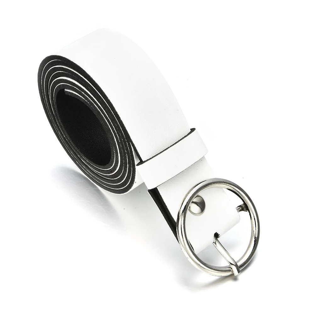 Женские ремни из искусственной кожи с серебряной пряжкой для женщин модные