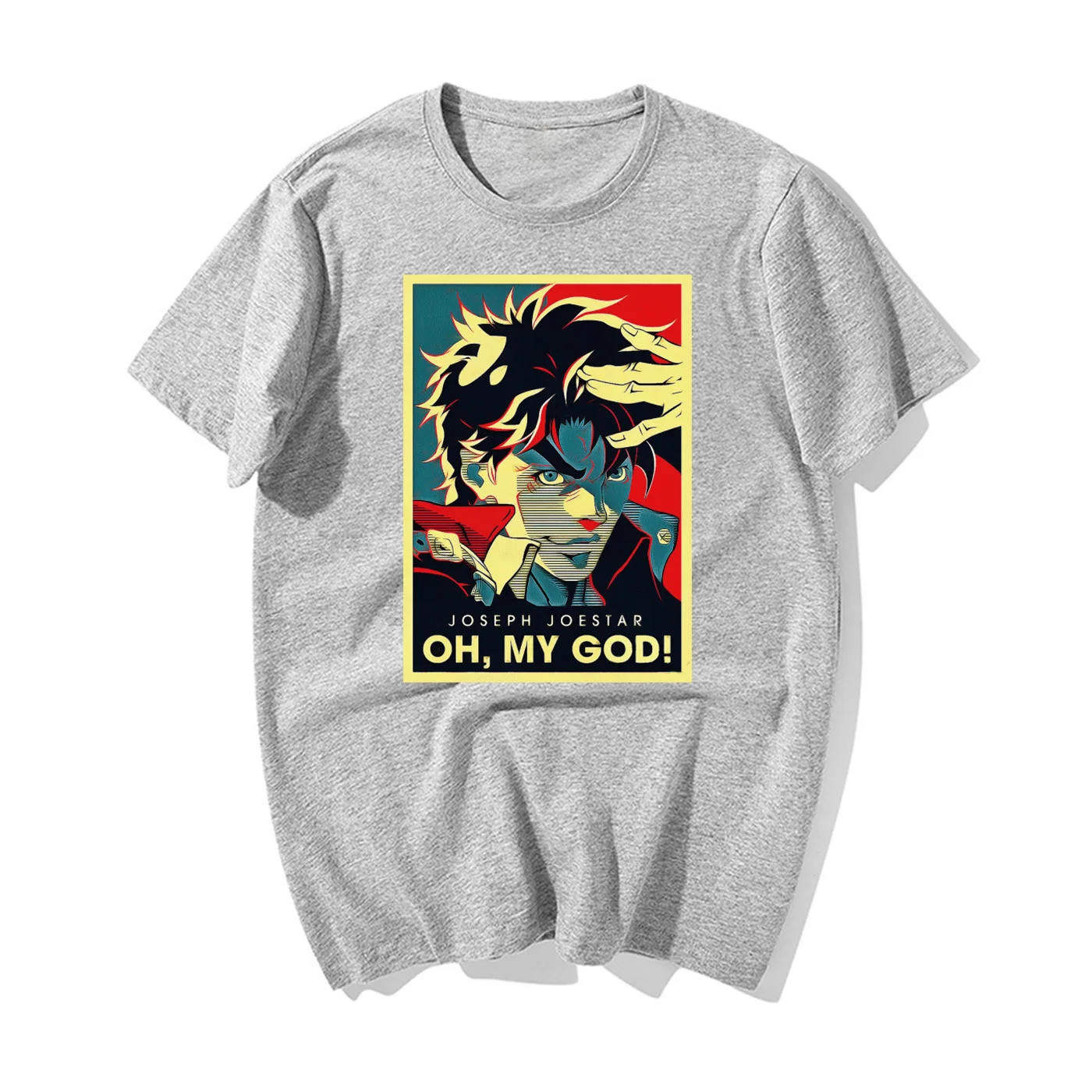 Летняя крутая футболка Jojo Необычные приключения винтажная Joestar Joseph OH MY GOD с