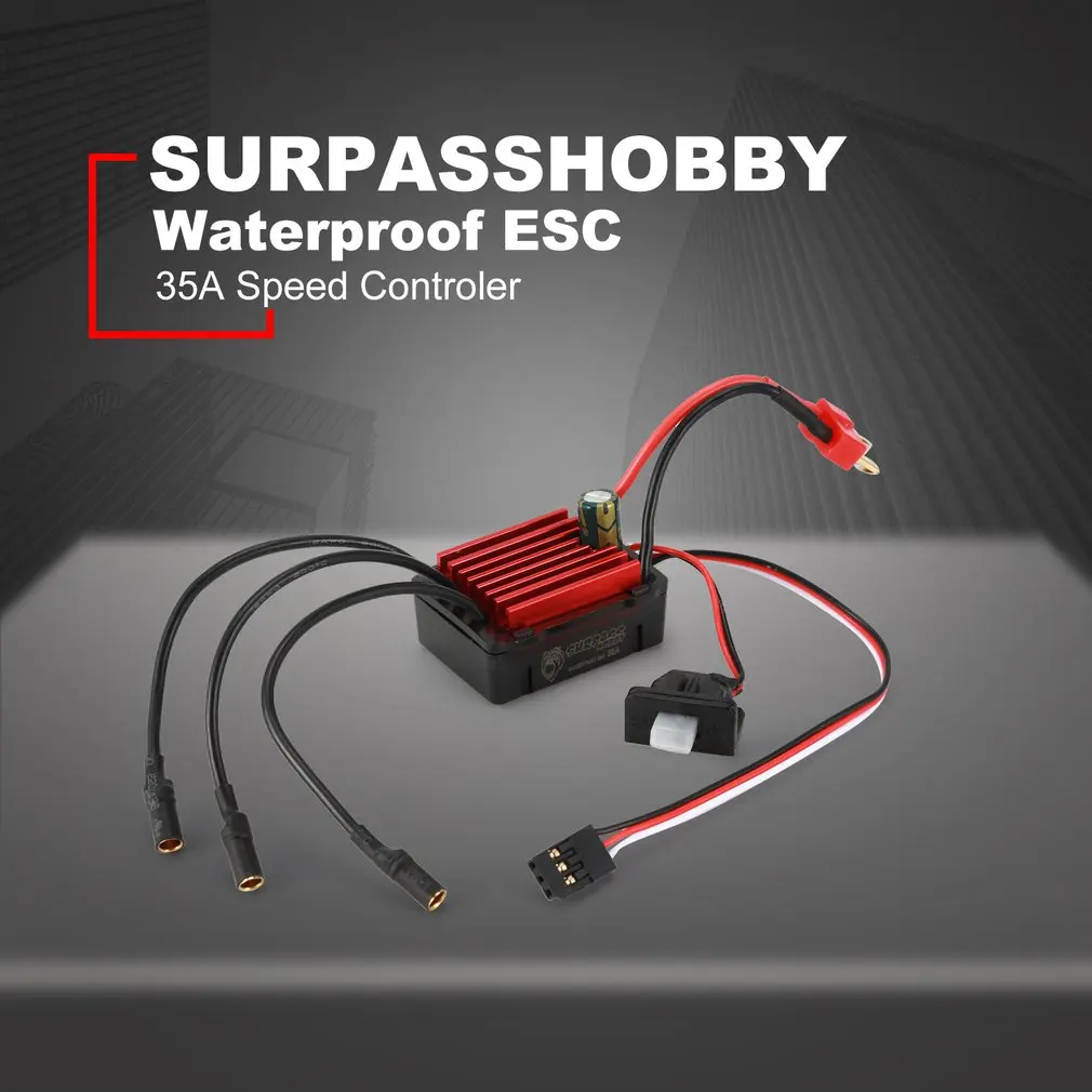 SURPASSHOBBY KK 35A водонепроницаемый Бессенсорный бесщеточный контроллер скорости 2-3S ESC