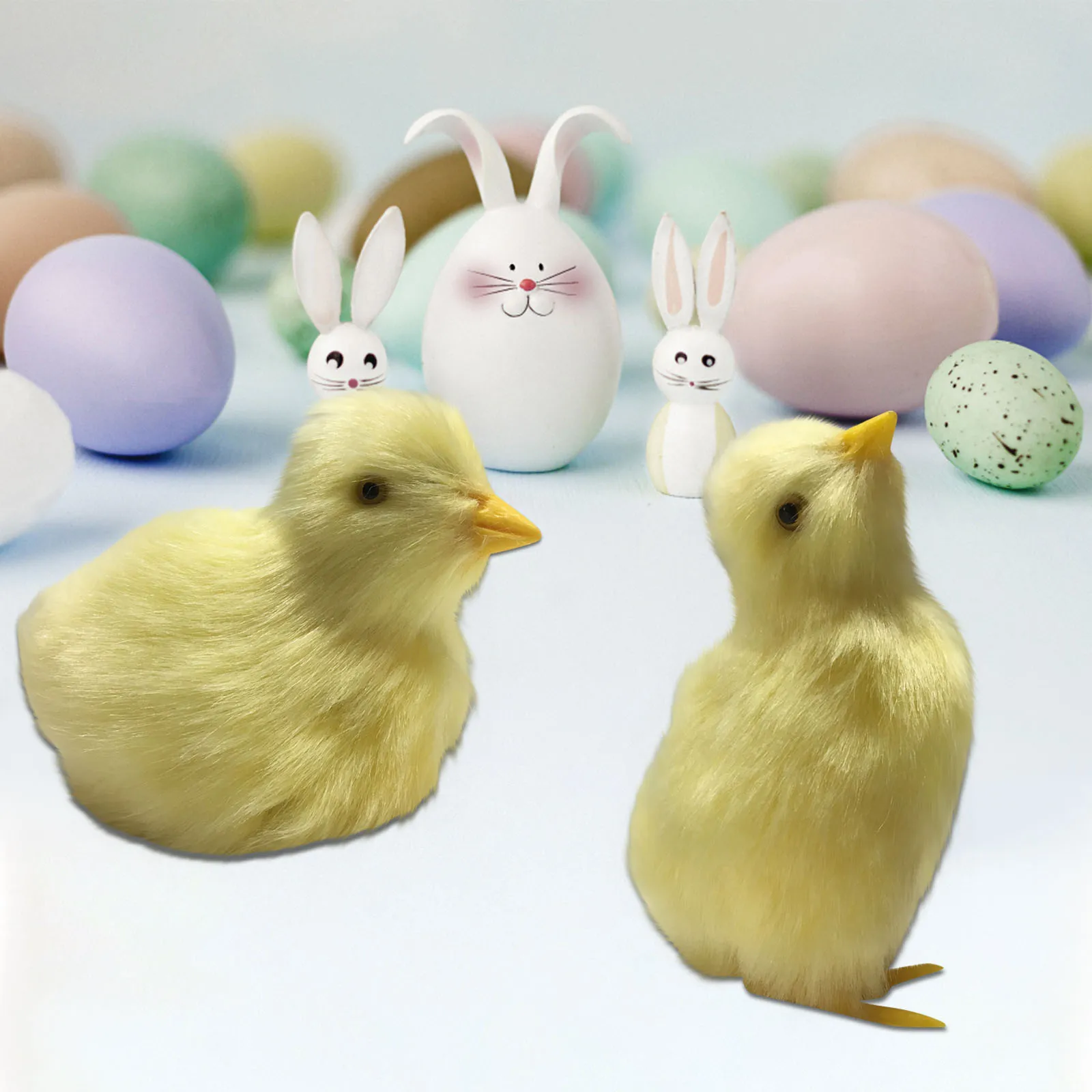 

Easter Chicken Ornaments - High-quality Fiber Chicks DIY Craft Accessory Home Decoration realistic Tabletop Ornament Kids Toy