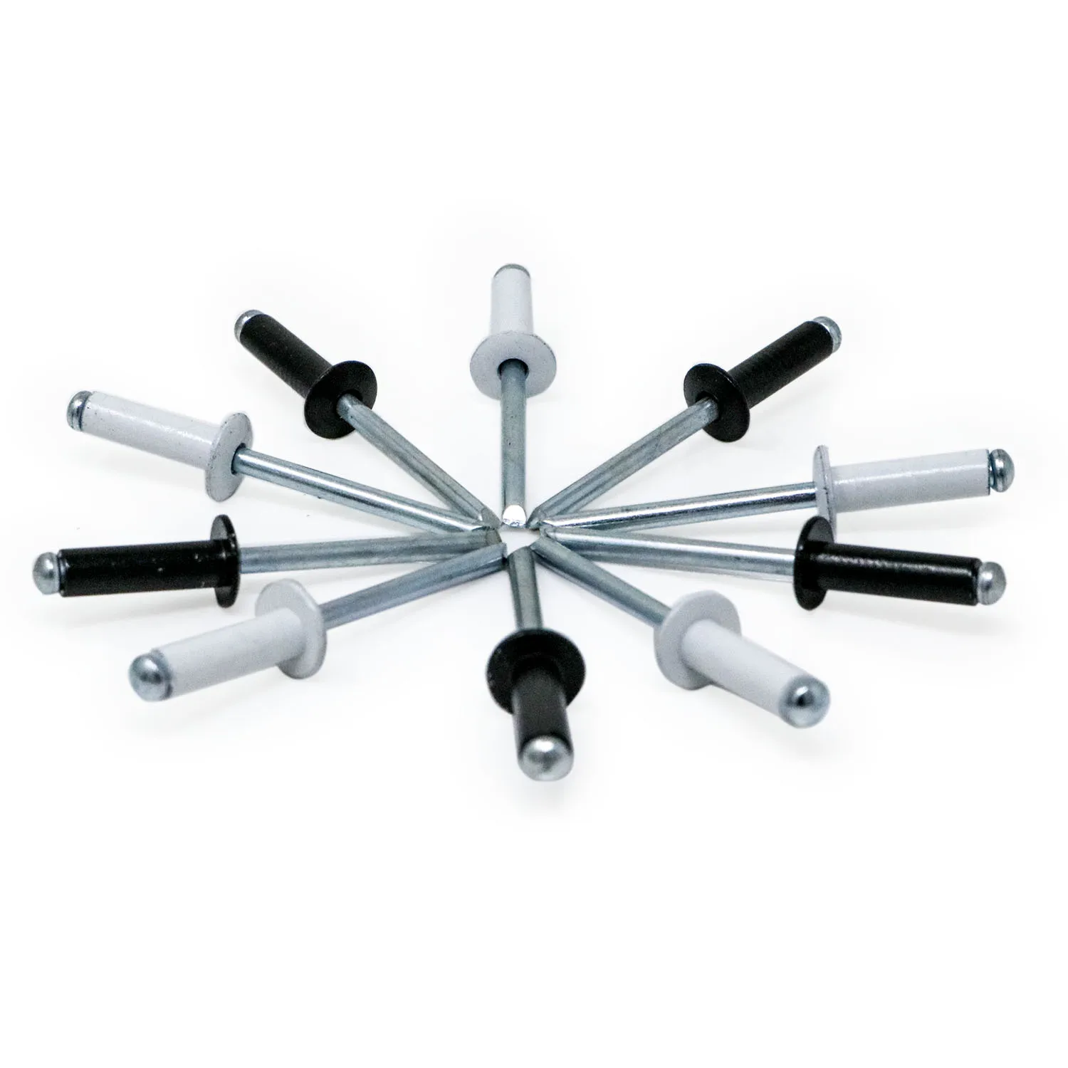 T.K. Отличные алюминиевые купольные заклепки с маленькой головкой черно белые 4 8x16