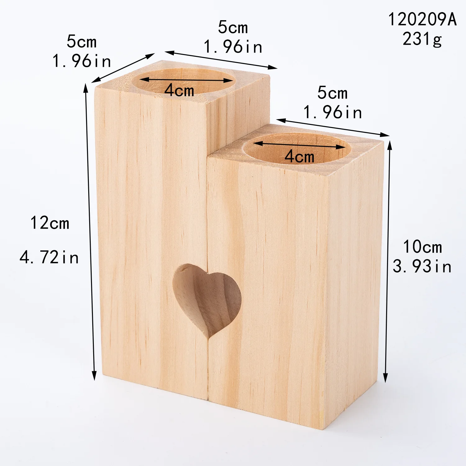1pair Wood Candle Holders Stand Tealight Candlestick Ornaments Home Table Dinner Decor Christmas Gifts | Дом и сад