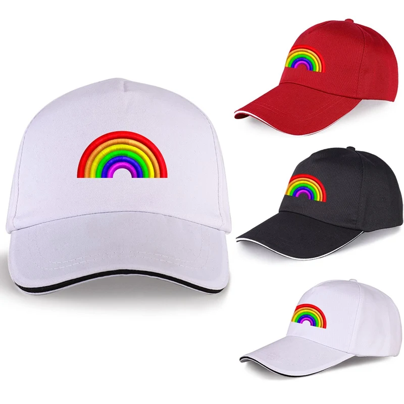 

ЛГБТ гордость бейсболка кепка тракер шляпа Радуга Сердце Стиль унисекс
