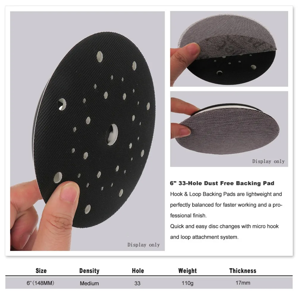 

6inch 150mm 33 Holes Hook And Loop Sanding Pad Sanding Disc Backing Plate For Festool Grinder RO1 ES150 ET2 LEX150 WTS150