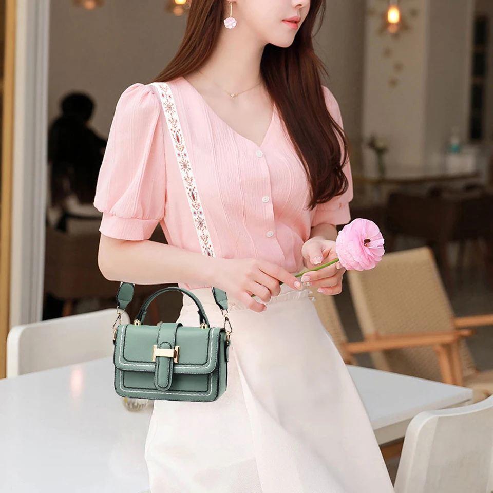 

PU Leather Crossbody Bags for Women 2021 Simple Fashion Designer Small Flap Shoulder Bag Female Handbags and Purses Travel Bags