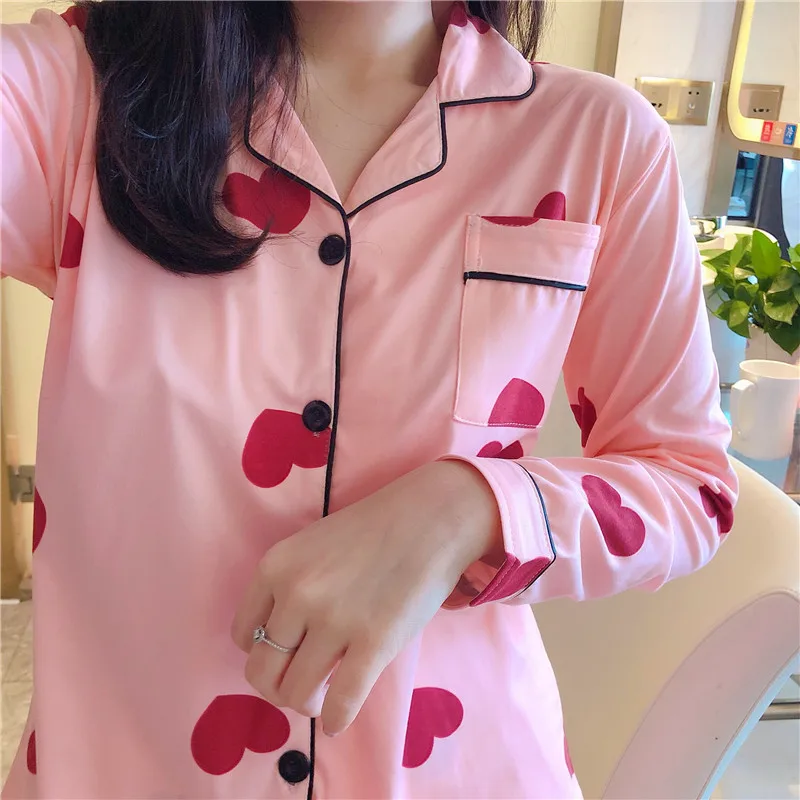 Женская милая одежда для отдыха женская пижама с длинными рукавами на весну и