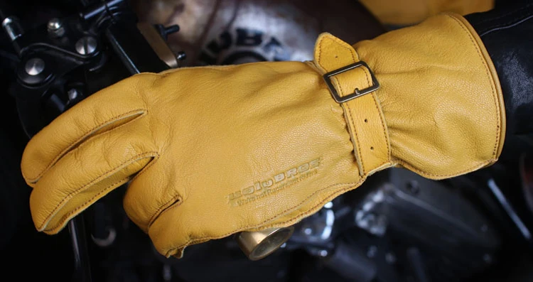 Зимние теплые мотоциклетные перчатки мужские кожаные для езды на открытом