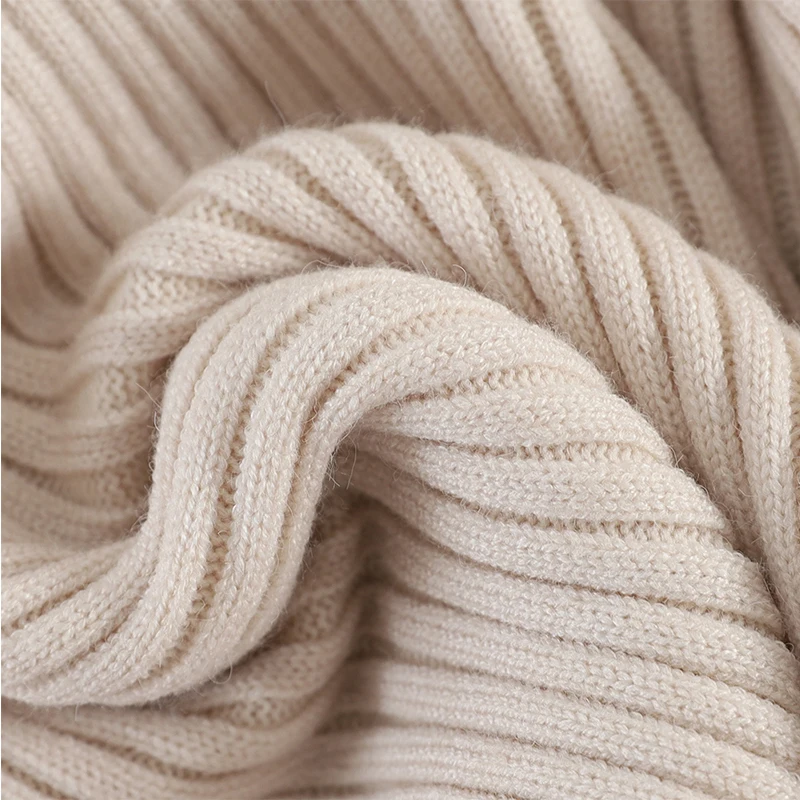 Осенний пуловер свитер для женщин зимние вязанные Топы в рубчик женская