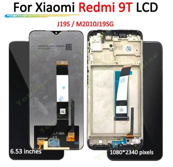 

ЖК-экран для Xiaomi Redmi 9 T, 10 касаний, ЖК-экран для Redmi 9 T, 9 T, M2010J19SG, сменный экран 6,53 дюйма