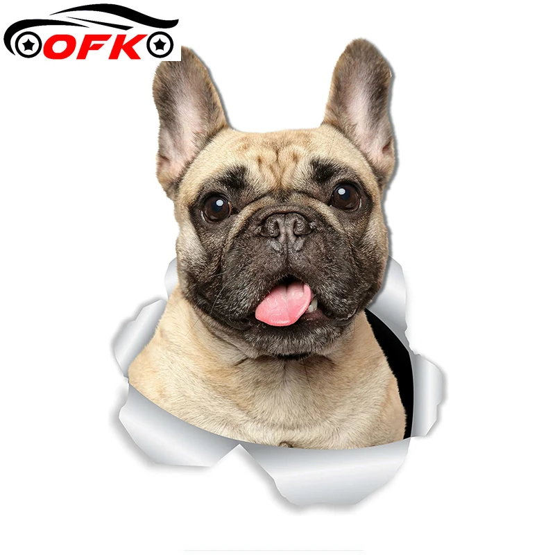 

Car Accessories Loveable French Bulldog Dog Wall Decals Frenchie Toilet Sticker 3D Window and Bumper