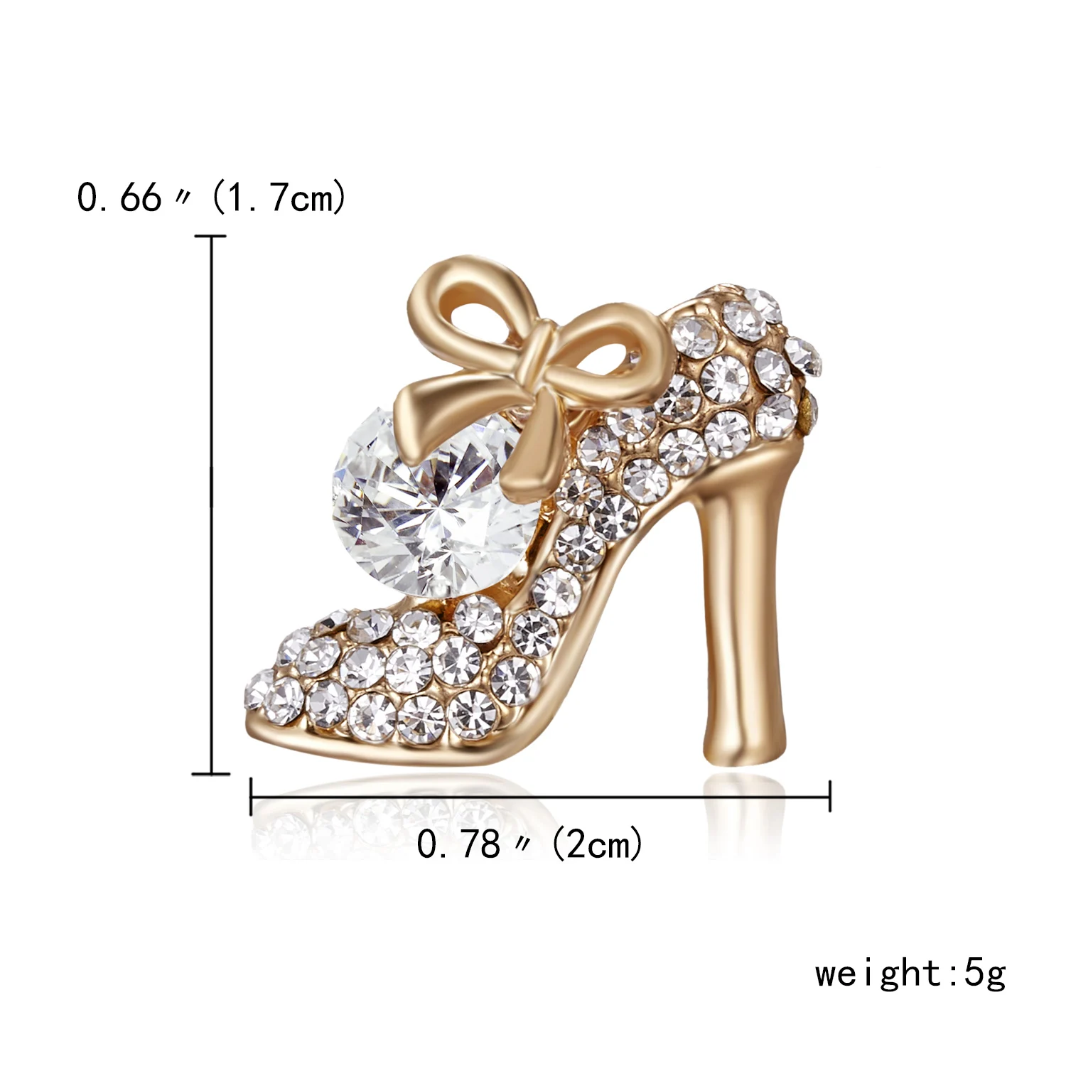 

RINHOO Noble Elegant High Heels Shoes Brooch Big Crystal Gold Cold Enamel Sandals Brooches For Women Girls Suit Dress Jewelry