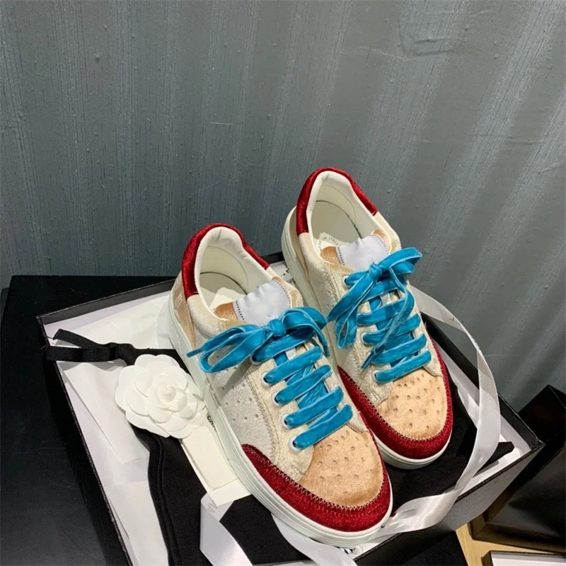 

Fashion Brand Luxury Sport Shoes Woman 2021 New Summer Women Casual Sneakers High Quality Flats Casual Lace-up Running Shoe