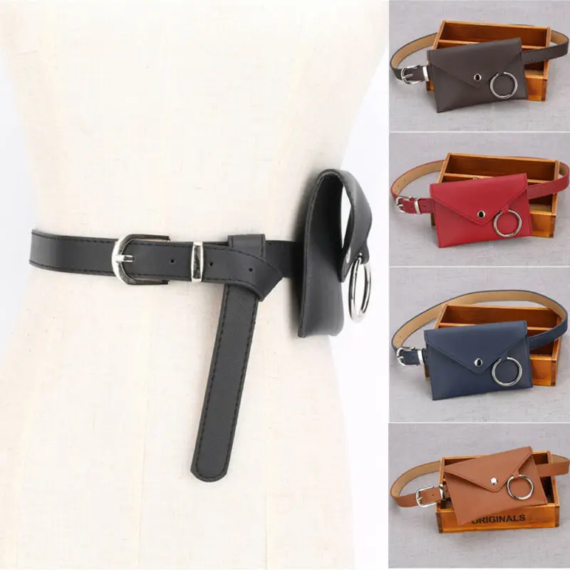 Женская поясная сумка из искусственной кожи кошелек на ремне маленький