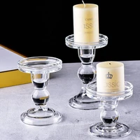 glass candle holder cup wedding decoration restaurant party home ornaments table decorativos romantic candlestick stick ornament