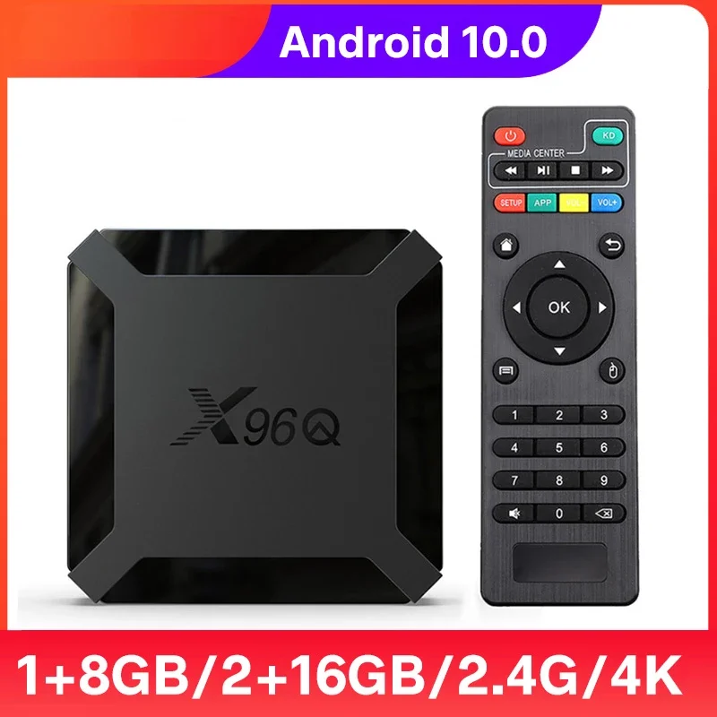 

ТВ-приставка Android 10 X96Q 2,4G Wifi Allwinner H313 четырехъядерный 1G 8G 2 Гб 16 Гб 1080P медиаплеер X96 Q 4K Смарт ТВ-приставка