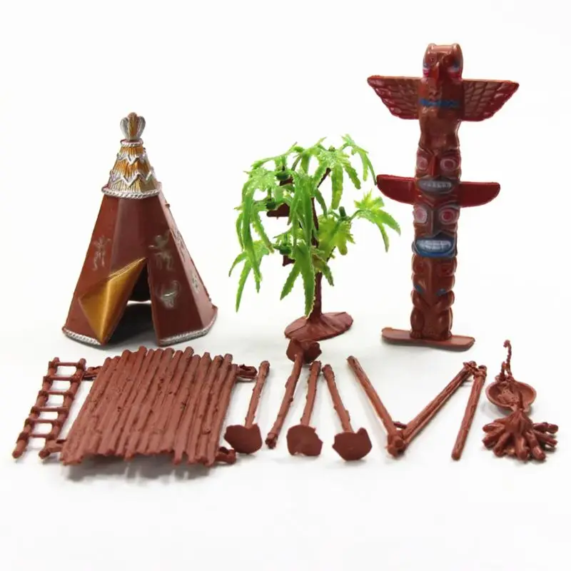 

13pcs/Set Native Plastic Indian Tribes Model American Art Figure Doll Toy