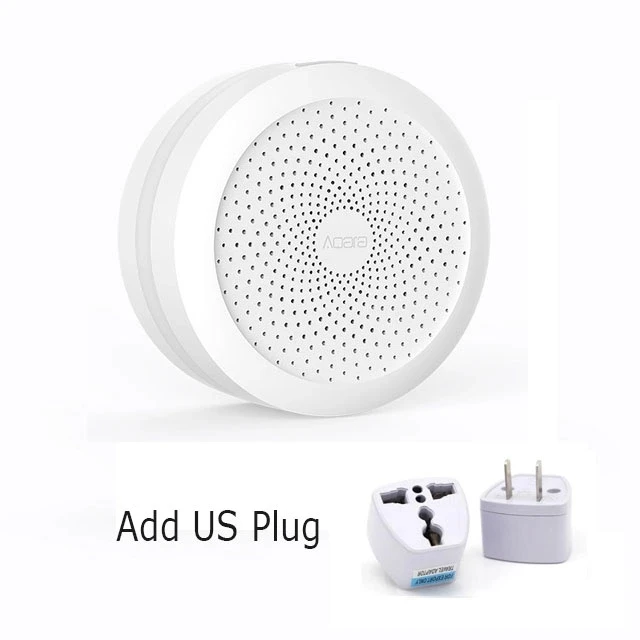 Настенный выключатель mi Gateway с RGB светодиодный ночник умная работа с Apple Homekit и aqara умное приложение для xiaomi умный дом - Цвет: Add US plug