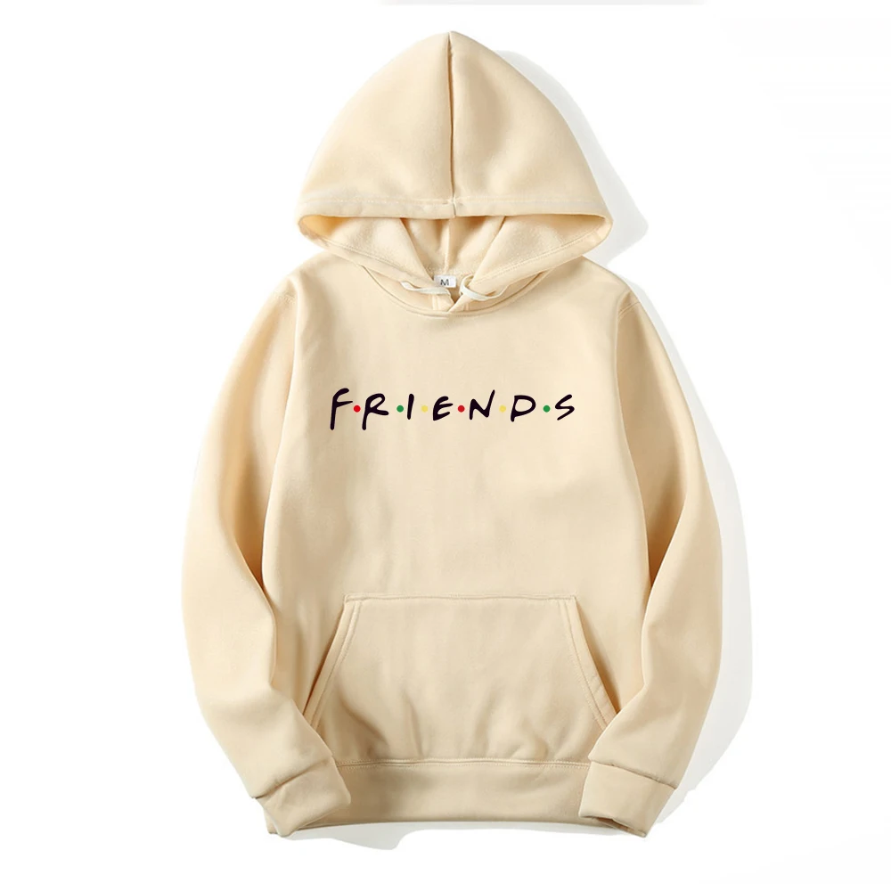 

Black FRIENDS 2021 New Style Printing Hoodie Spring Autumn Winter Sweatshirts Casual Pullovers Fashion Trend Hoodies