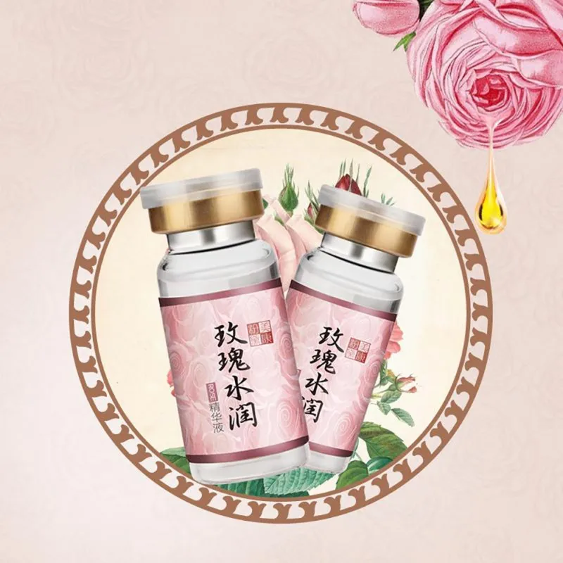 Розовая увлажняющая эссенция жидкость 10 мл увлажняющее отбеливание и осветление