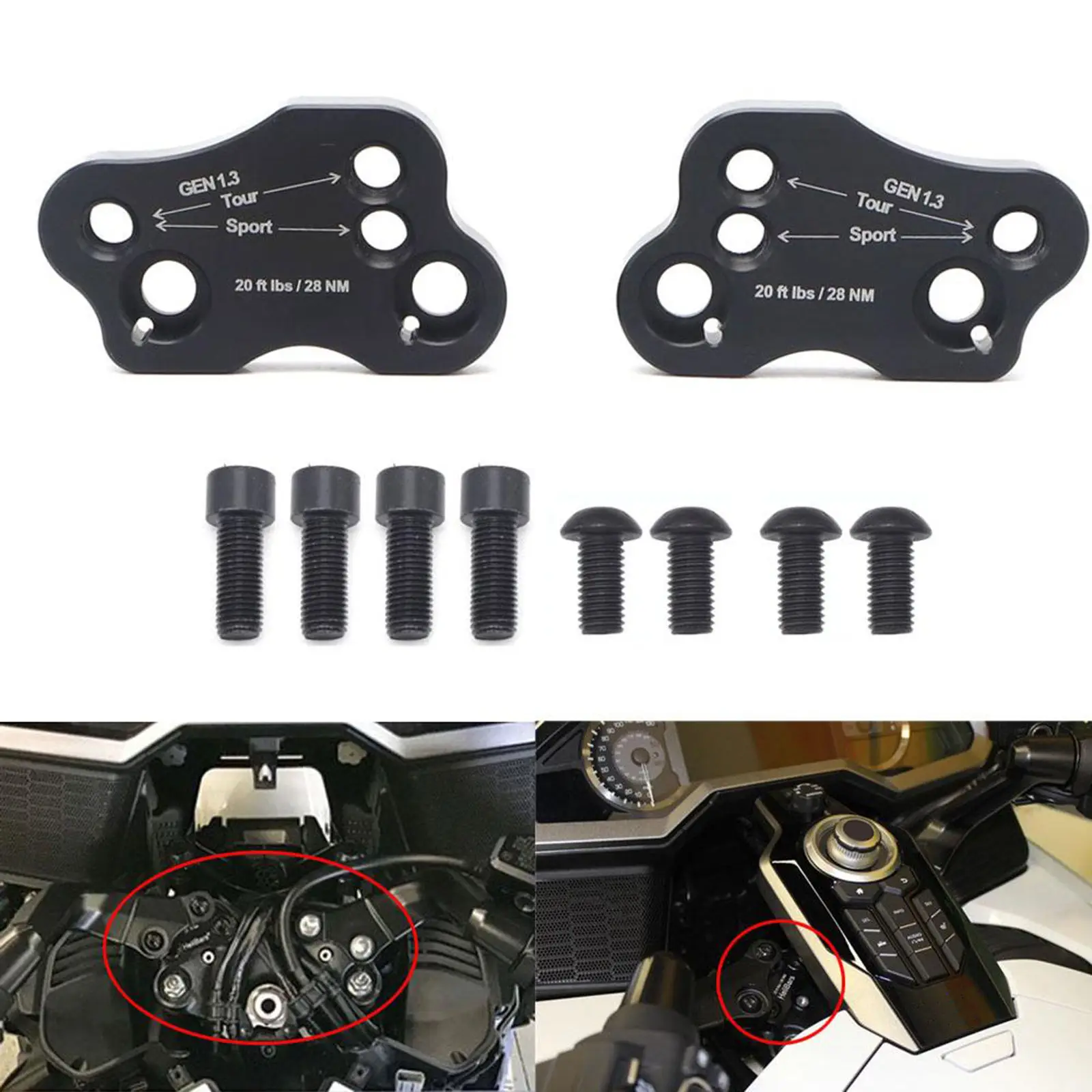 

2pcs Motorcycle Handlebar Raised Extend Riser For HONDA Goldwing GL1800 2018
