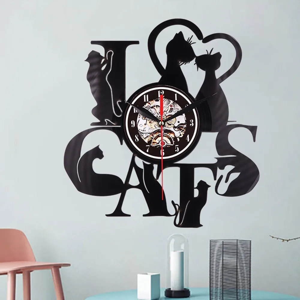 Круглые акриловые виниловые часы Ретро музыкальные настенные 3D Настенные