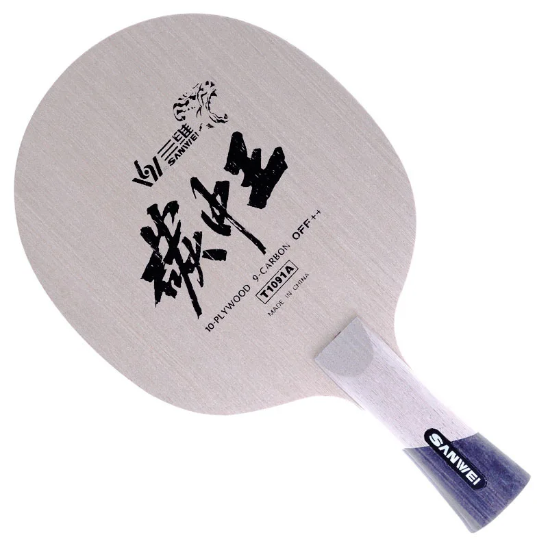 

Sanwei T1091A KING OF CARBON (10 plywood + 9 soft carbon) Table Tennis Blade Mid-fast speed off++ ping pong racket for game