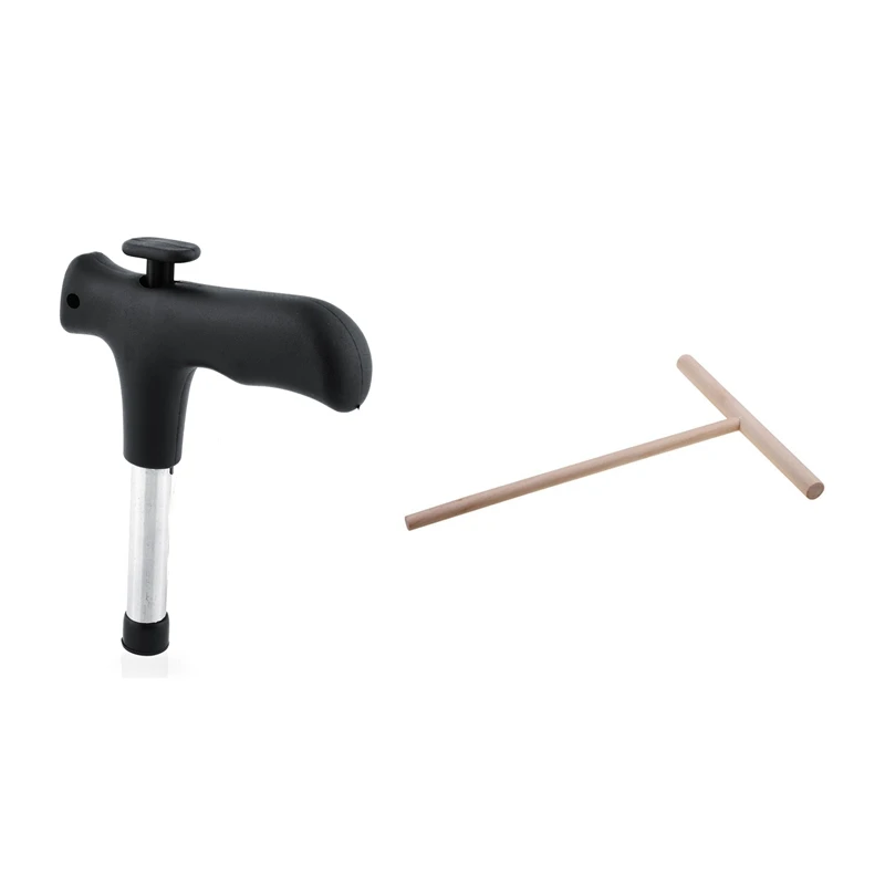 

1 Set Durable Coconut Opener Opening & 1 Pcs Crepe Maker Pancake Batter Wooden Spreader Stick Tool