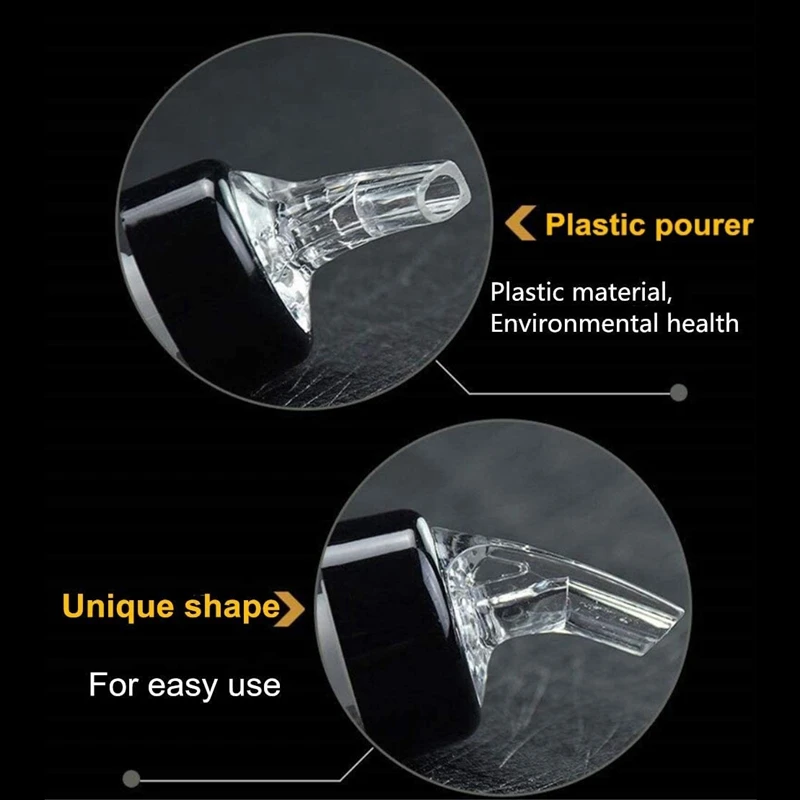 

4 Pcs 1Oz Automatic Measured Bottle Pourer with3 Pcs Kitchen Aprons Half-Length Long Waist Apron