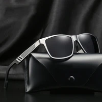 2021 new square men sunglasses uv400 anti glare aluminum magnesium glasses high quality polarized light eyewear
