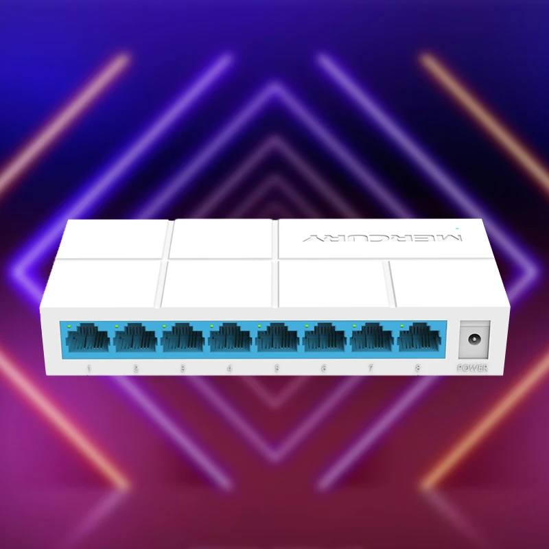 MERCURY S108M 8 Port Настольный Ethernet коммутатор 10/100 Мбит/с автоматическое согласование
