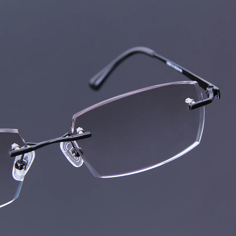 Джентльменские простые очки для чтения с бриллиантами без оправы дальнозоркости