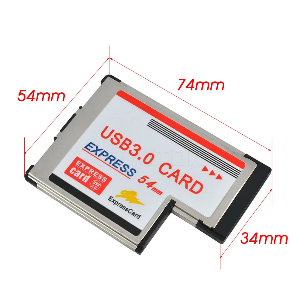 Kebidumei USB 3 0/Express Card адаптер 5 Гбит/с 2 порта концентратор PCI 54 мм слот для ноутбука |
