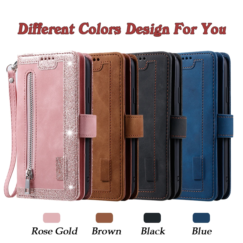 

Zipper Wallet Leather Case For iPhone SE 2020 8 7 6 6S Plus Purse Card Cover For iPhone 12 Mini 11 Pro XS Max XR X Coque Etui