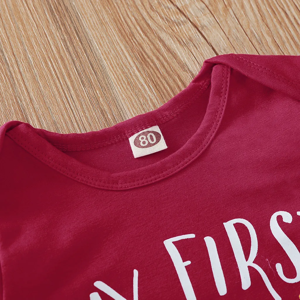 Детский Рождественский кружевной комплект из юбки с бахромой и длинными