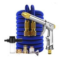 high quality garden hose expandable magic flexible eu water hose high pressure car wash plastic pipe with spray gun to watering
