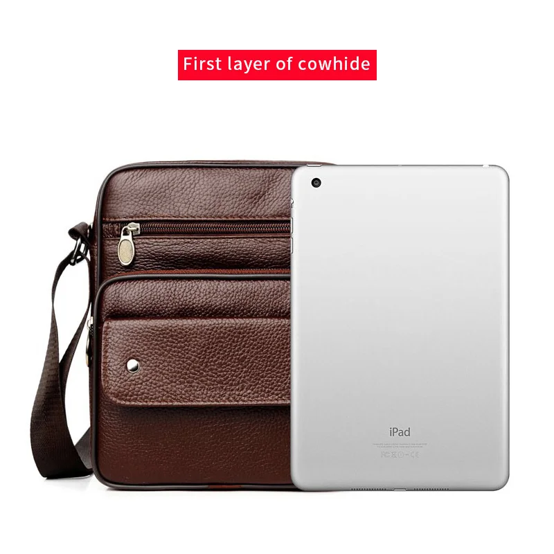 Новая Винтажная коричневая мужская сумка через плечо тонкая Сумка тоут из