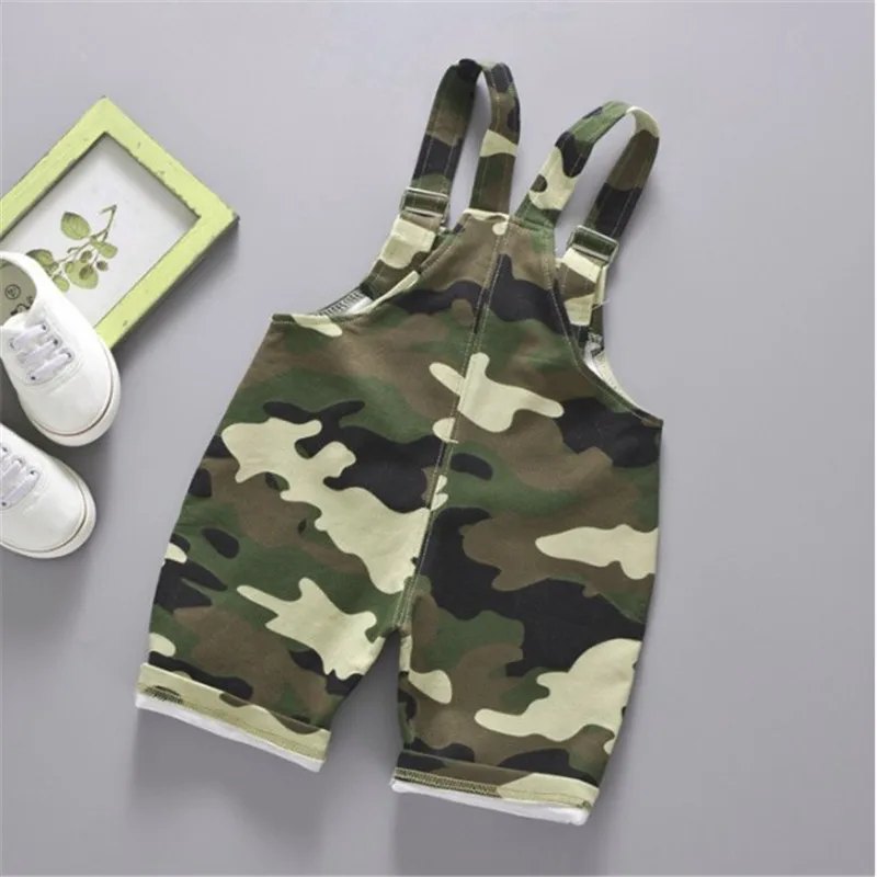 Детские ремень мальчика брюки 2021 лето новый детский Камуфляжный комплект одежды