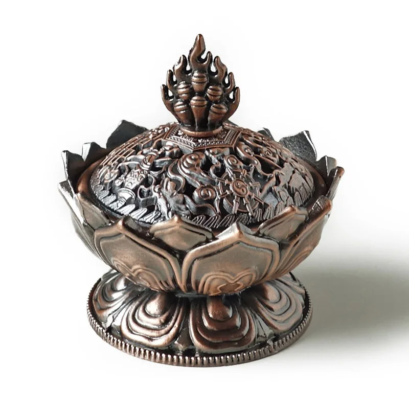 Бронзовая курильница в форме лотоса Классический аксессуары для украшения дома