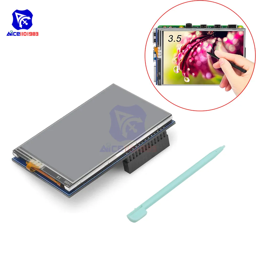 

diymore 3.5 inch Touch Screen TFT LCD Display Module with Stylus ILI9486 R61581 Driver 320*480 SPI Interface for Raspberry Pi