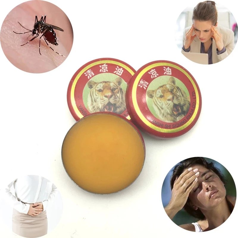 Китайский тигровый бальзам красный для лечения гриппа холодной головной боли