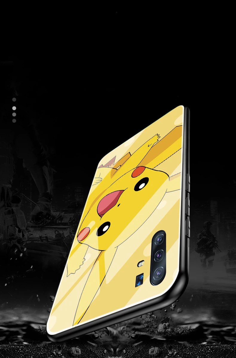 Забавный Милый Карманный чехол с изображением эльфа Пикачу из закаленного