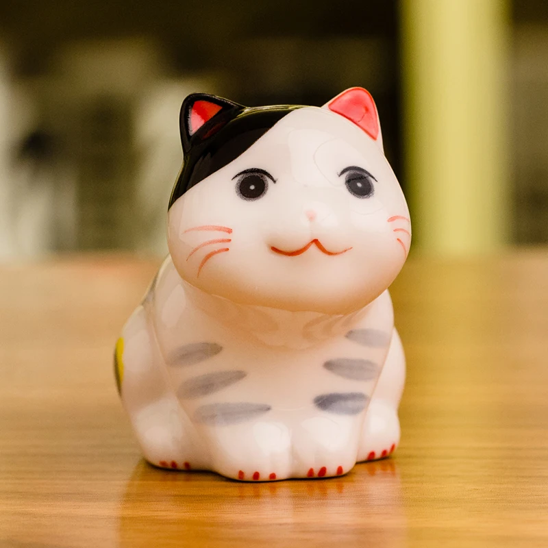 Мини Maneki Neko керамический счастливый кот домашний декор талисман украшения