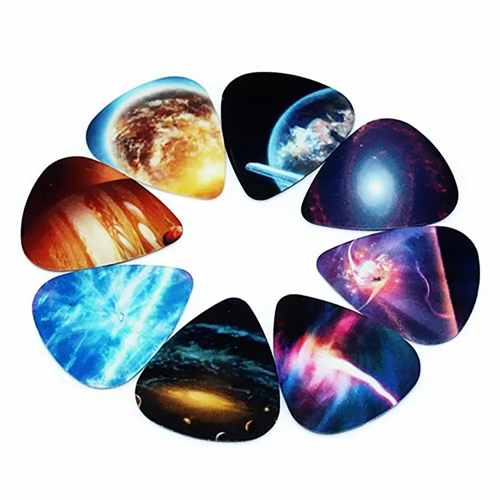 

10pcs Guitar Pick Colorful Long Life Love Heart Universe Planet Guitar Plectrum