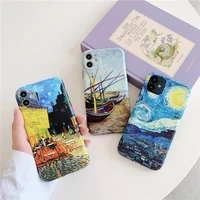van gogh oil painting phone cases for iphone 12 pro max case abstract art back cover for iphone 11 12mini xs x xr 8 7 plus coque