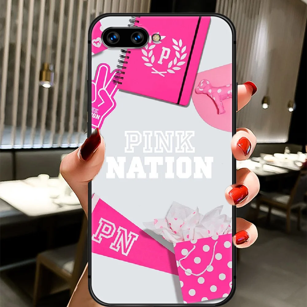 

Fashion Brand Pink Nations Phone Case Cover Hull For HUAWEI Honor 8 8c 8a 8x 9 9a 9x V10 MATE 10 20 I Lite Pro black Back Tpu