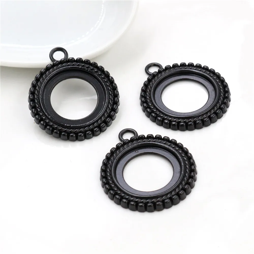 5 шт 20 мм Внутренний размер античный посеребренный черный бронзовый винтажный