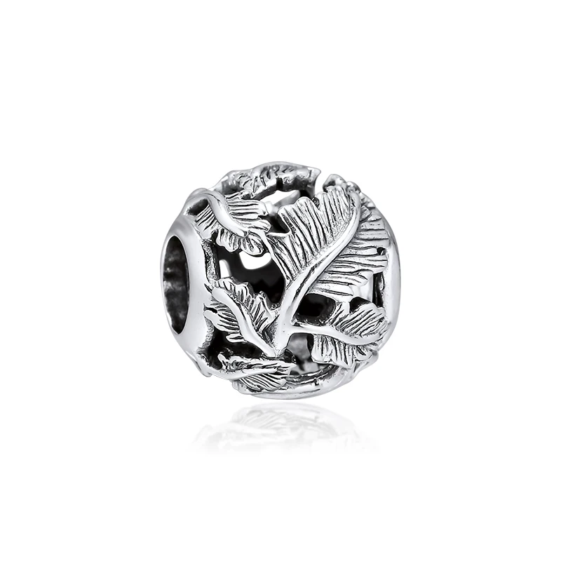 

GPY Openwork Leaves Charms 925 Original Fit Pandora Bracelet Sterling Silver Charm Beads for Jewelry Making Jewellery