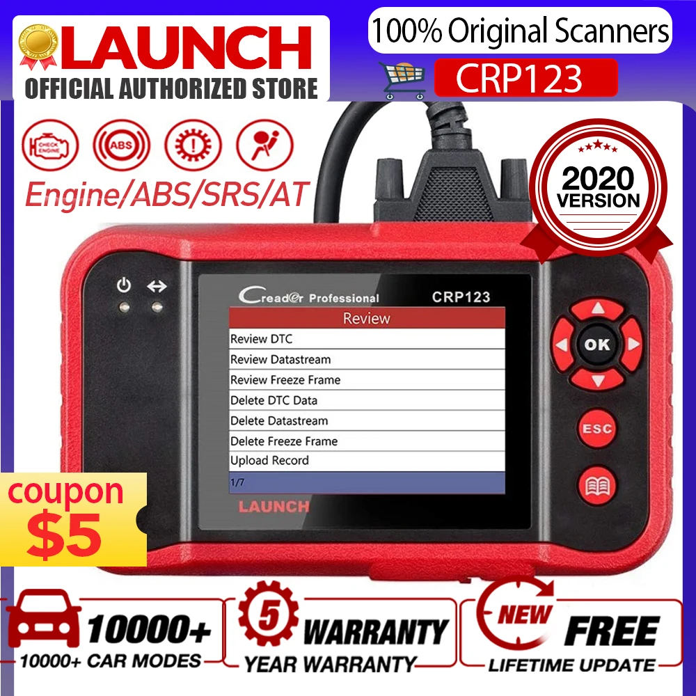 Launch Creader Crp123 OBD 2 диагностический инструмент для ABS/SRS/коробка передач/система